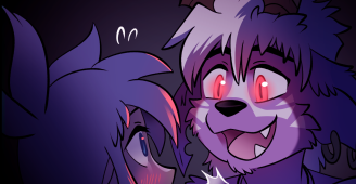 A crop of page 1003 focusing on Buwaro's glowing eyes.